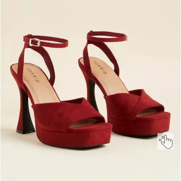 NWT Torrid Size 8.5W Red Platform Heels - Picture 2 of 10